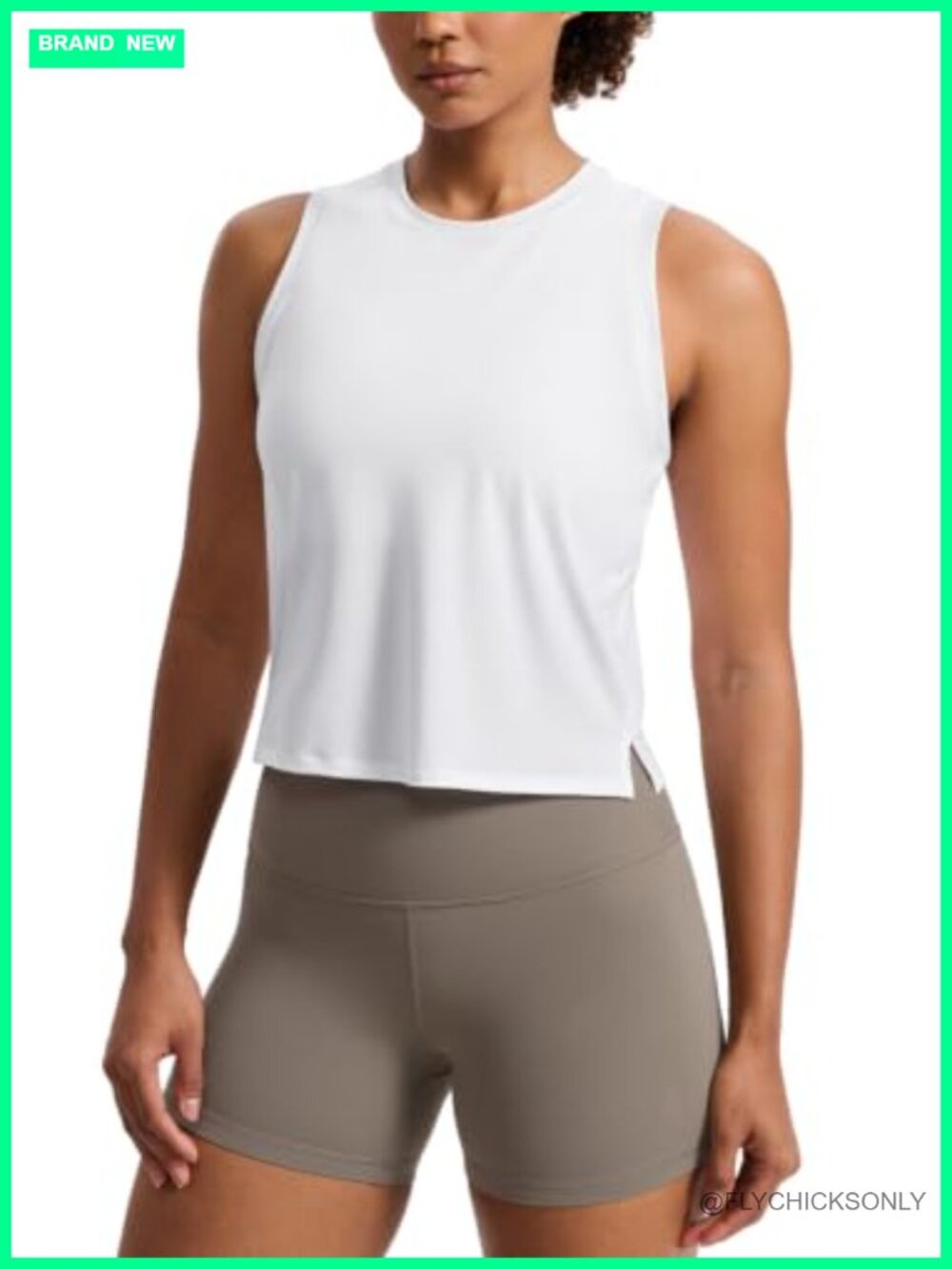 Quick Dry Racerback Crop Tank Top Moisture Wicking Workout Gym